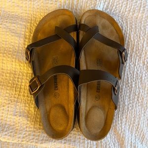 Brown Cushionaire Sandals Size 12
